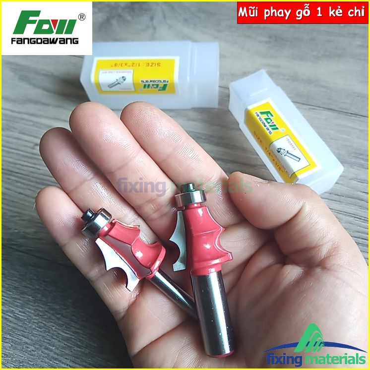 Mũi phay gỗ 1 kẻ chỉ, soi chỉ tơ- cốt 6ly, 12 ly