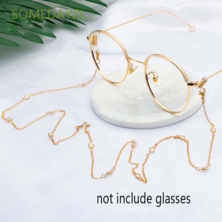 Dây Đeo Mắt Kính Đính Hạt Pha Lê Kim Loại Dành Cho Nam Nữ