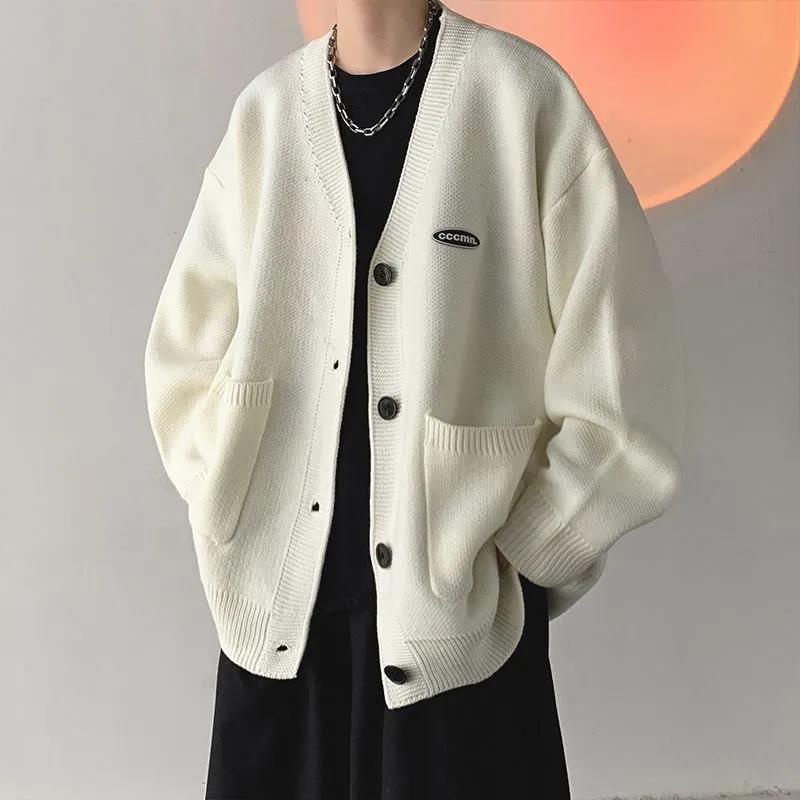 Áo khoác cardigan dáng rộng bằng cotton thời trang thu đông cho nam