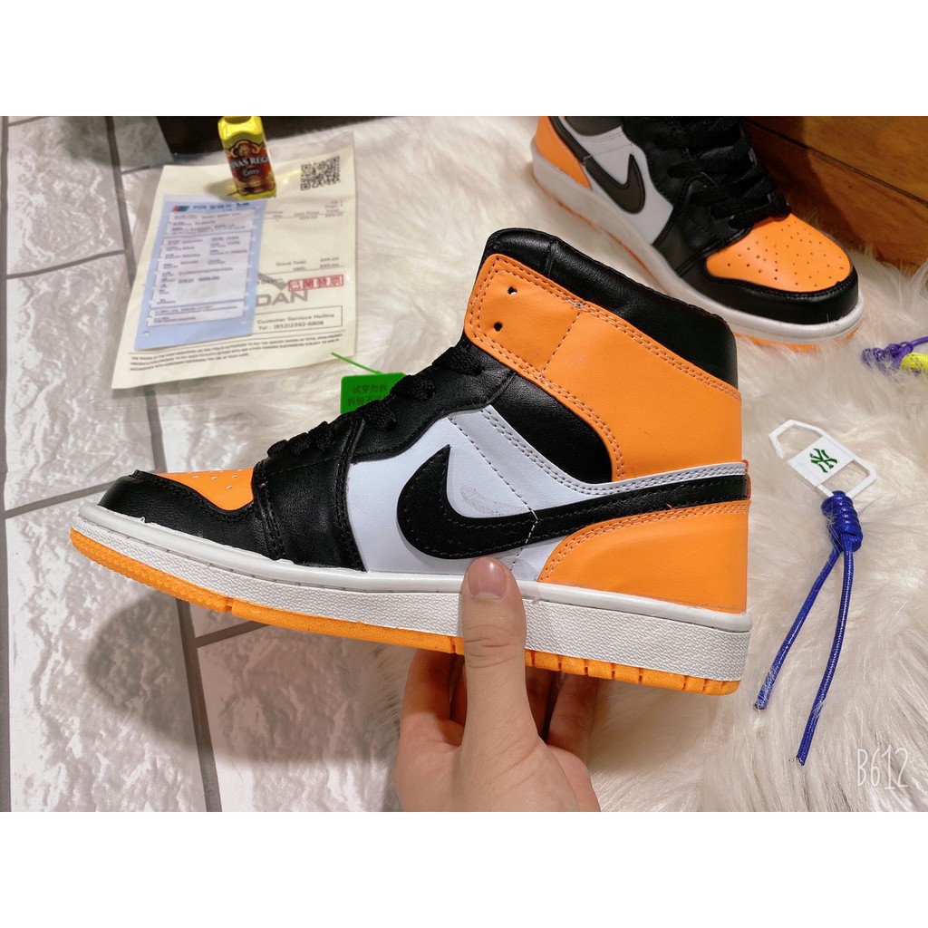 [Mã FAXANH245 giảm 10k đơn từ 50k] Giày Air Jordan 1 Cao Cổ, Giày thể thao Jd1 Cam Đen Cao Cổ Nam Nữ Full Box Bill | BigBuy360 - bigbuy360.vn