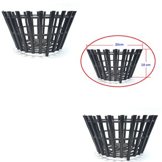 Set 2 chậu nhựa giả gỗ trồng lan số 1 đường kính 20cm cao 10cm