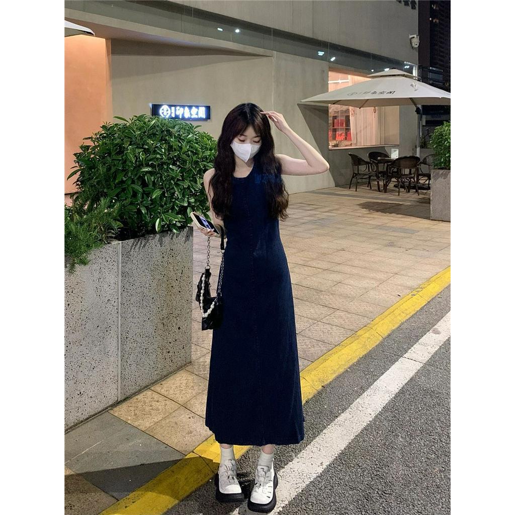 Áo Thun Trơn Cột Dây Vải Denim Ngắn Tay Thời Trang Đơn Giản 63240