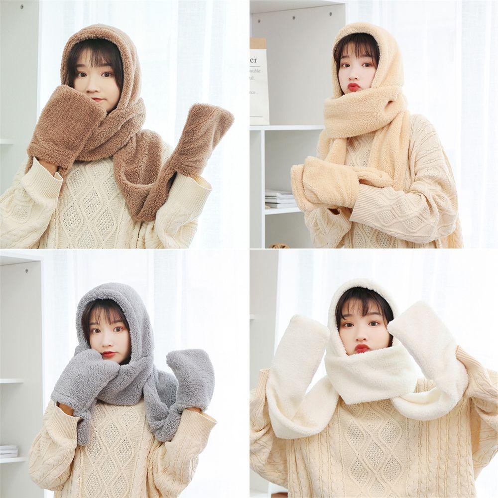 ROSE Mũ Trùm Đầu Viền Lông Thú Cho Nữ