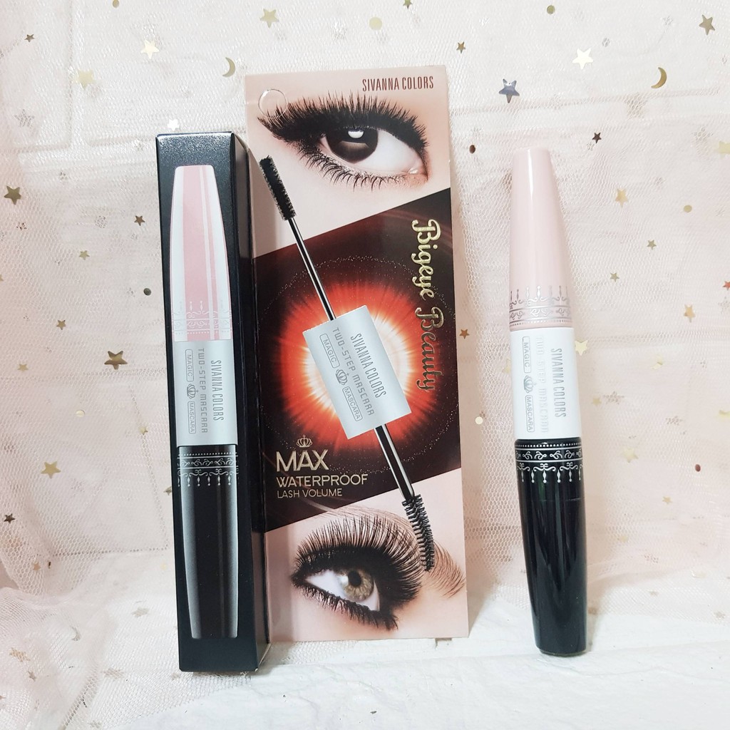 Mascara không thấm nước dày & tơi mi 2 đầu Sivanna Colors 6X HF891