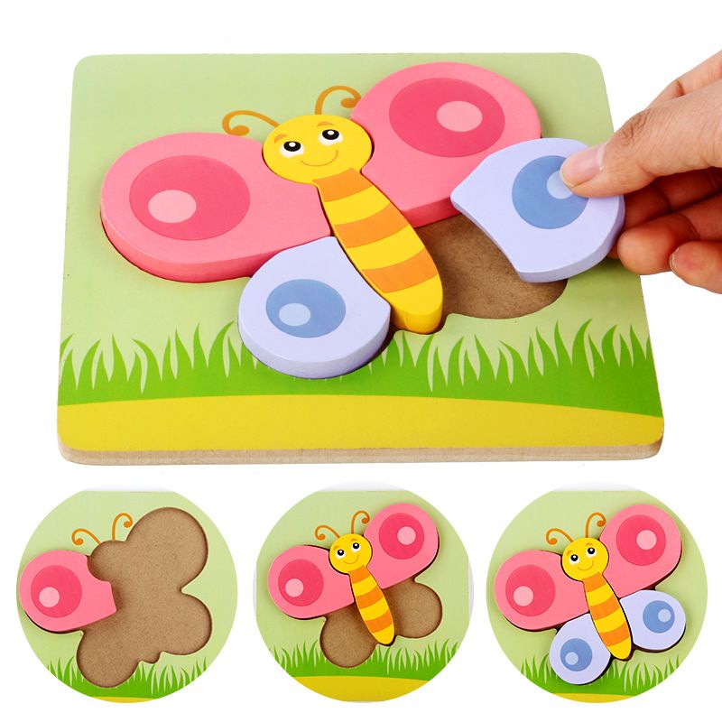 Đồ chơi ghép hình gỗ nổi 3D bằng gỗ thông minh giáo dục Montessori nhiều chủ đề giúp bé phát triển trí tuệ