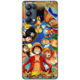 Ốp lưng Oppo Reno 5 in hình One Piece nền trời
