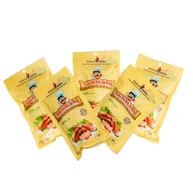 Vỏ bọc xúc xích, lạp xưởng ướp muối chế biến từ ruột non lợn loại 10m/ gói
