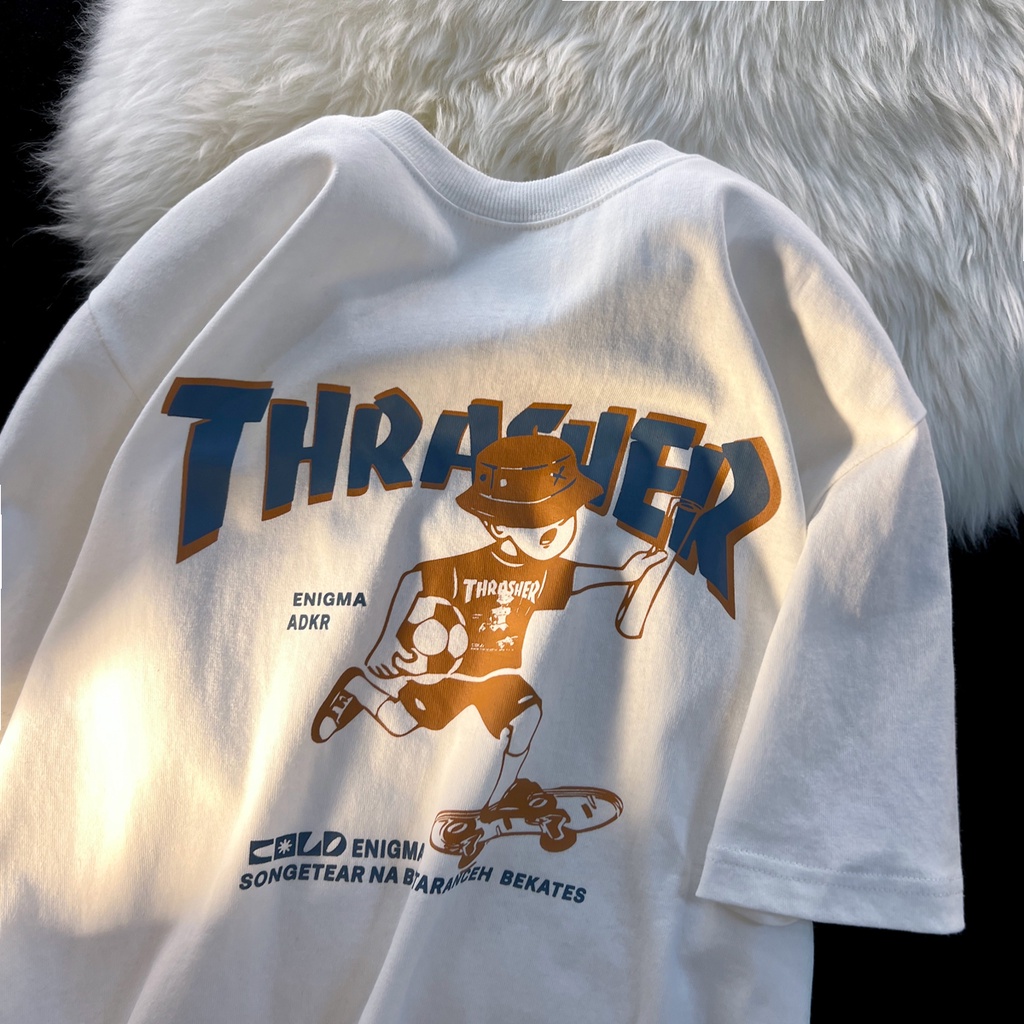 NRVP Áo Thun Nữ Ngắn Tay In Chữ Phong Cách Hàn Quốc