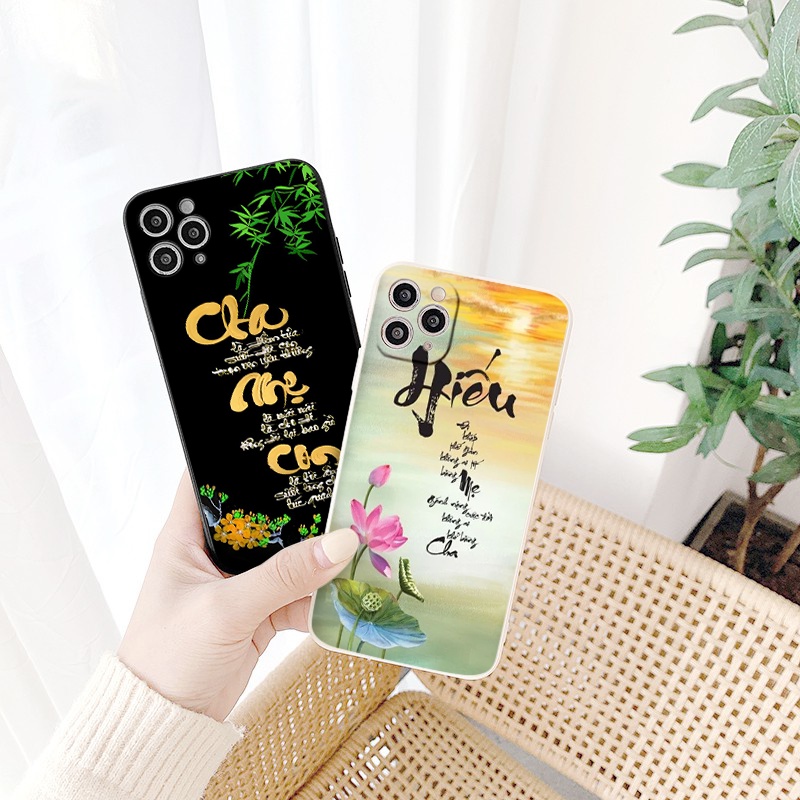 Ốp lưng iphone couple cho cha mẹ và con ý nghĩa đẹp mềm viền vuông ốp iphone x/xr/xsmax/xs/11promax/12promax/13promax/6