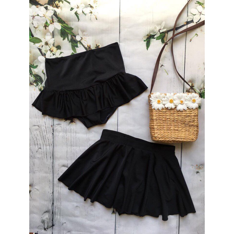 Quần, váy bikini đi biển, chân váy bơi cho nữ màu đen Bikini191 👙 | BigBuy360 - bigbuy360.vn