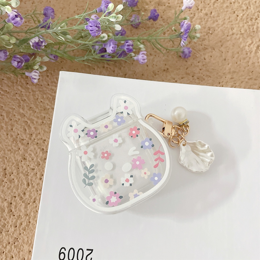 Vỏ Bảo Vệ Hộp Sạc Tai Nghe Airpods3/ pro 1/2 TWS Bằng tpu Dẻo Trong Suốt Họa Tiết Hoa Nhỏ Dễ Thương Chống Sốc