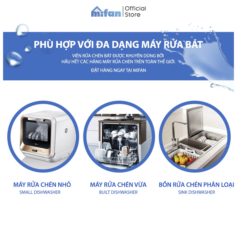 Viên Rửa Bát Finish Quantum Max Gói 60 Viên - Hương Chanh, Chanh Táo, Soda - MIFAN PHÂN PHỐI CHÍNH HÃNG