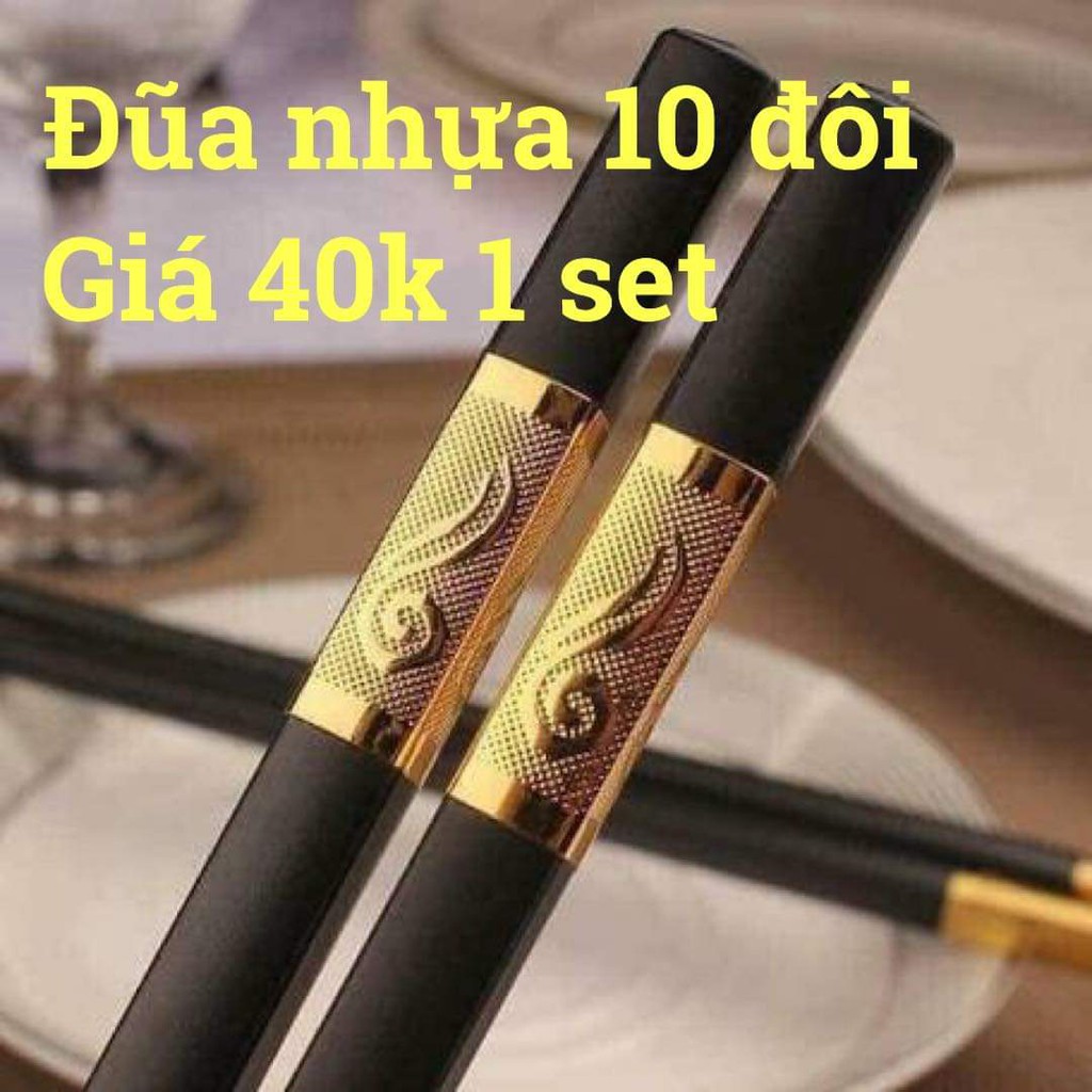 BỘ 10 ĐÔI ĐŨA NHỰA HOÀNG GIA