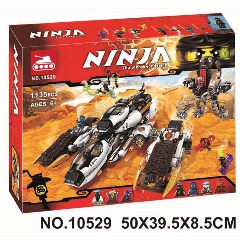 Đồ chơi xếp hình Ninja 10529 - Lắp ráp Xe Chiến Đấu Tàng Hình Ultra Stealth Raider 1135 mảnh