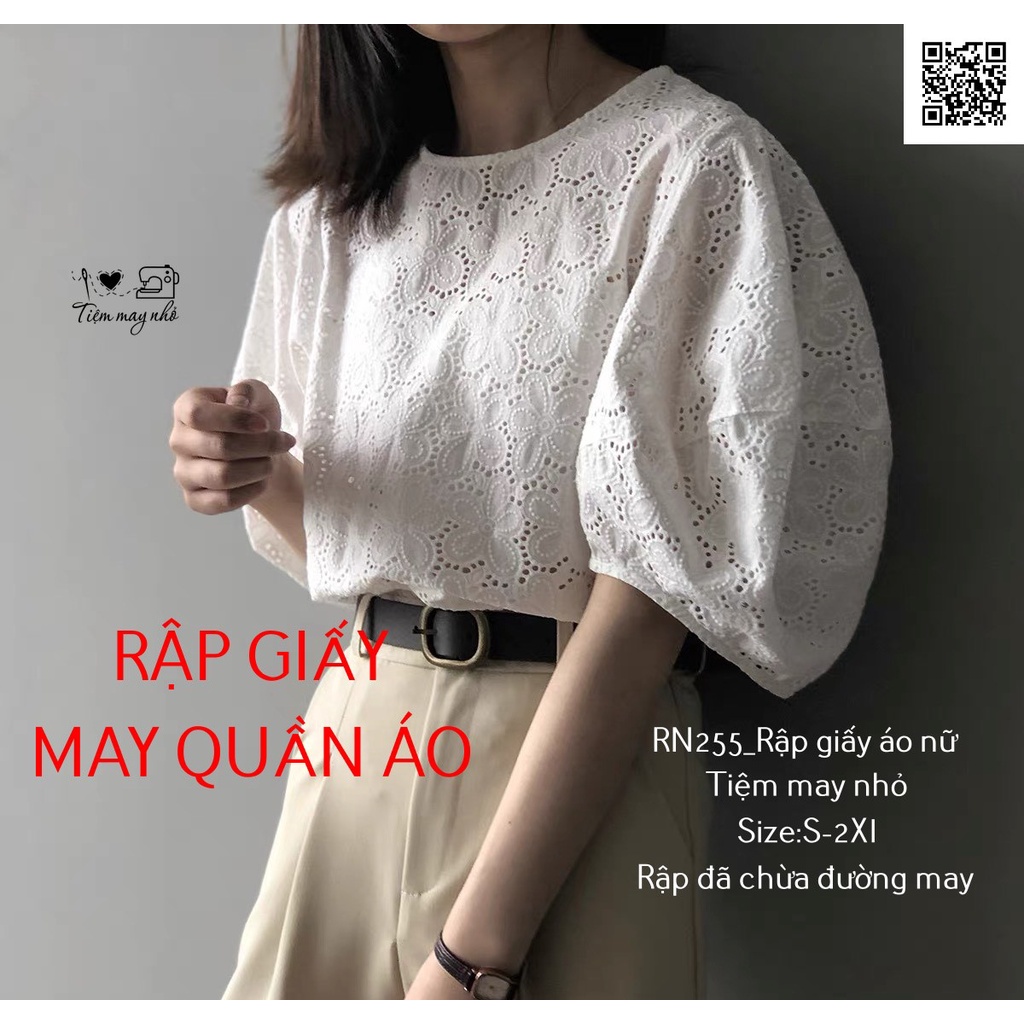 RN225_Rập giấy may áo nữ tay kiểu