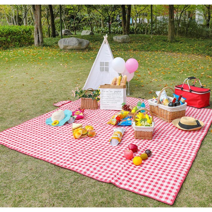 THẢM DÃ NGOẠI, DU LỊCH, PICNIC CAO CẤP - Chống thấm nước, họa tiết caro, gấp gọn tiện lợi - 2 kích thước dễ lựa chọn ! | BigBuy360 - bigbuy360.vn