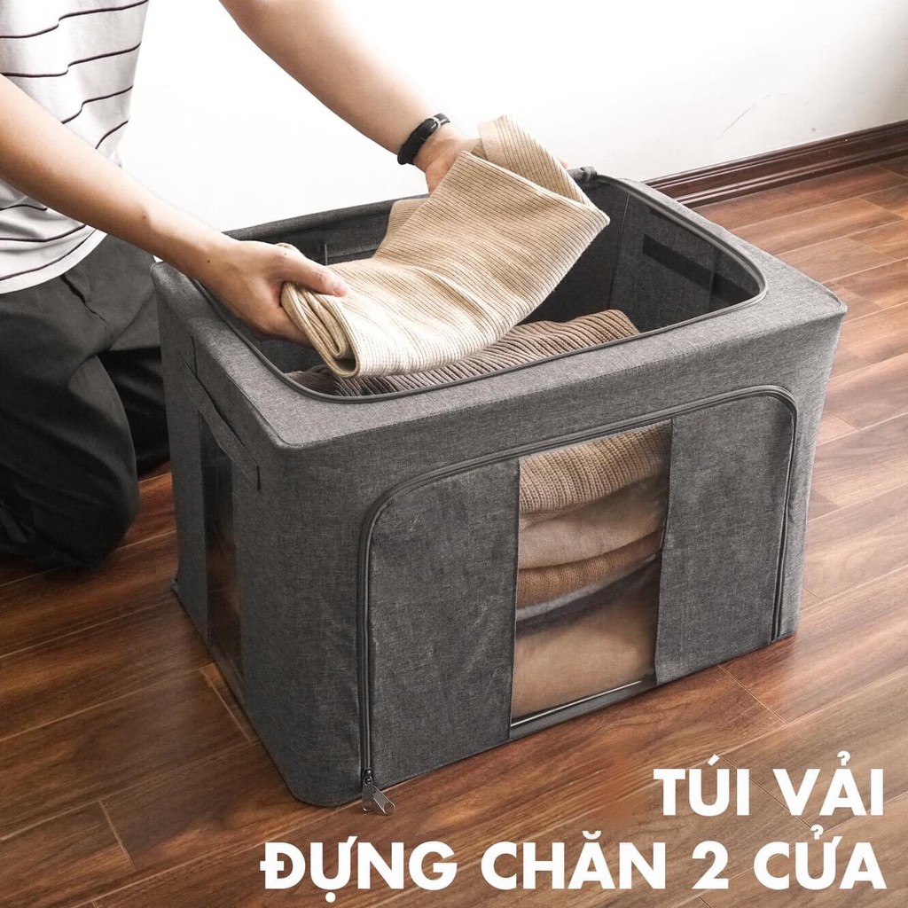 Thùng đựng chăn vải canvas khung thép siêu bền phong cách Bắc Âu 600D