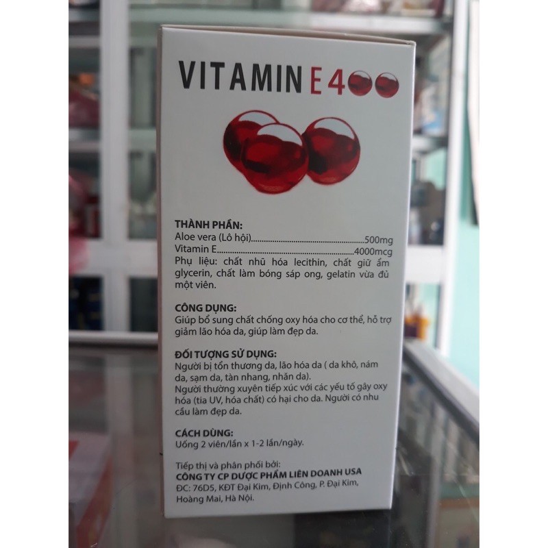 Vitamin E400 đỏ hộp 100 viên