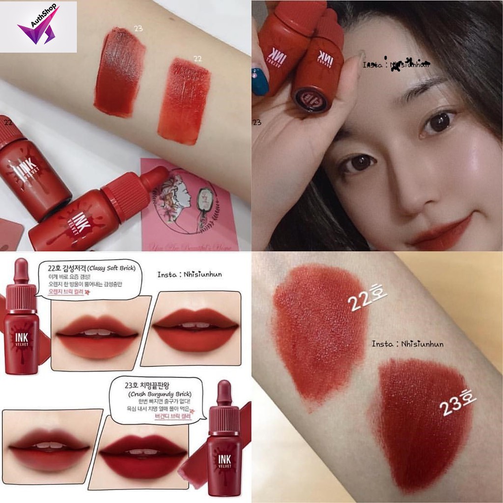 Son Peripera Peri’s Ink Velvet Màu Mới (#ink22, #ink23, #ink101, #ink102, #ink103)