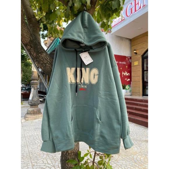 Áo Nỉ Mũ Hoodies King From To Đại Dáng Unisex Mũ 2 Lớp Tay Bồng( Hàng Sẵn)
