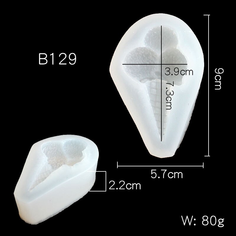 Khuôn silicon làm bánh đa năng tiện dụng hình cây kem xinh xắn