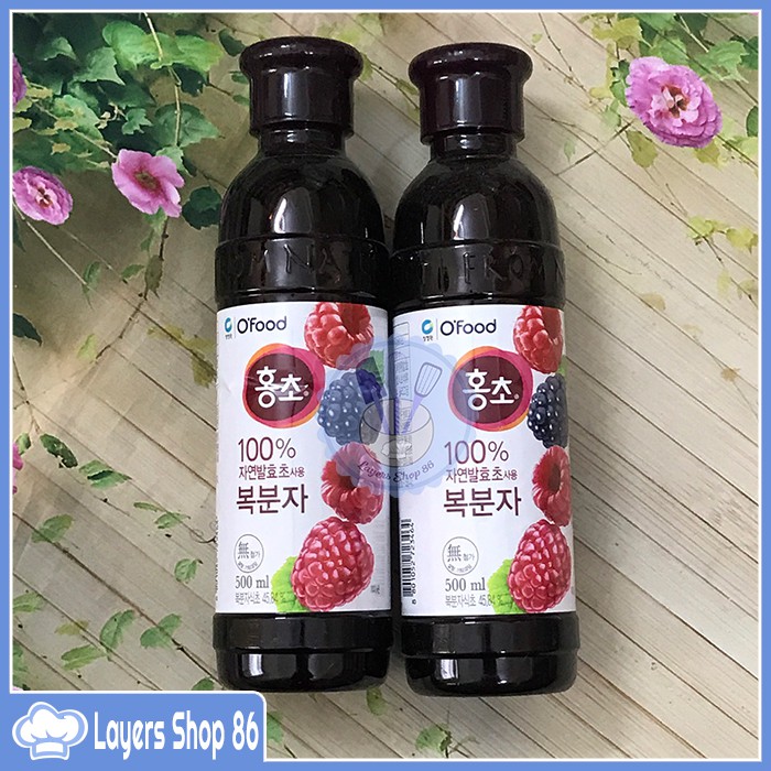 GIẤM UỐNG HOA QUẢ VỊ MÂM XÔI 500ML - HÀN QUỐC