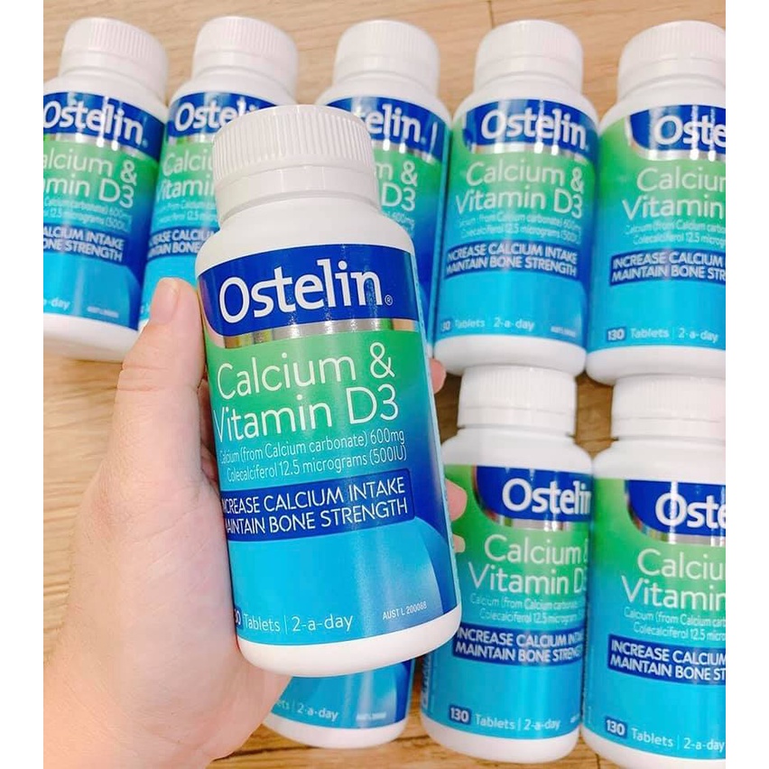 Canxi bầu Úc Ostelin Calcium &amp; Vitamin D3 130 viên (SP3)