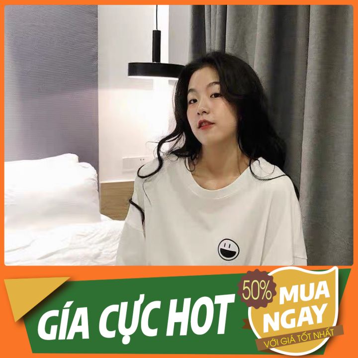 Áo thun tay lỡ nam nữ,áo phông  unisex chất mát mịn in MẶT CƯỜI,Áo thun nam from rộng ,Áo thun unisex nam nữ