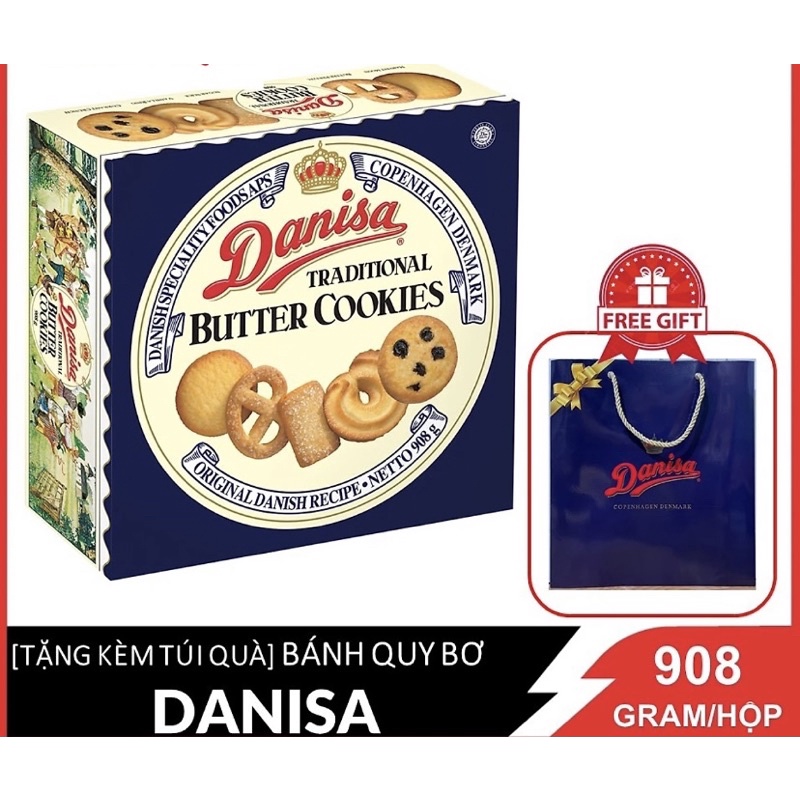 Bánh DANISA hộp thiếc gold 792g, 908g, 681g và 454g