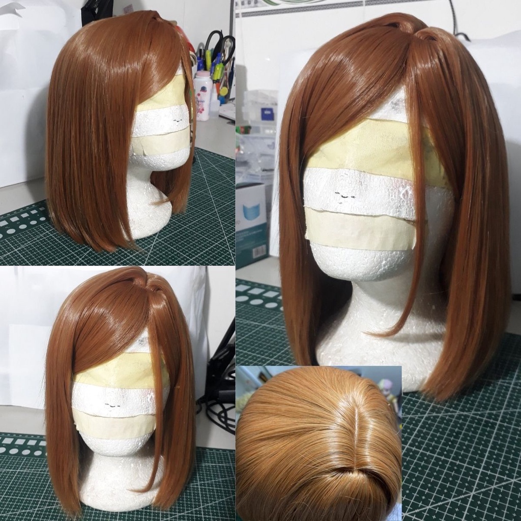Wig/tóc giả cosplay Nobara Kugisaki màu cam nâu Jujutsu Kaisen Chú Thuật Hồi Chiến