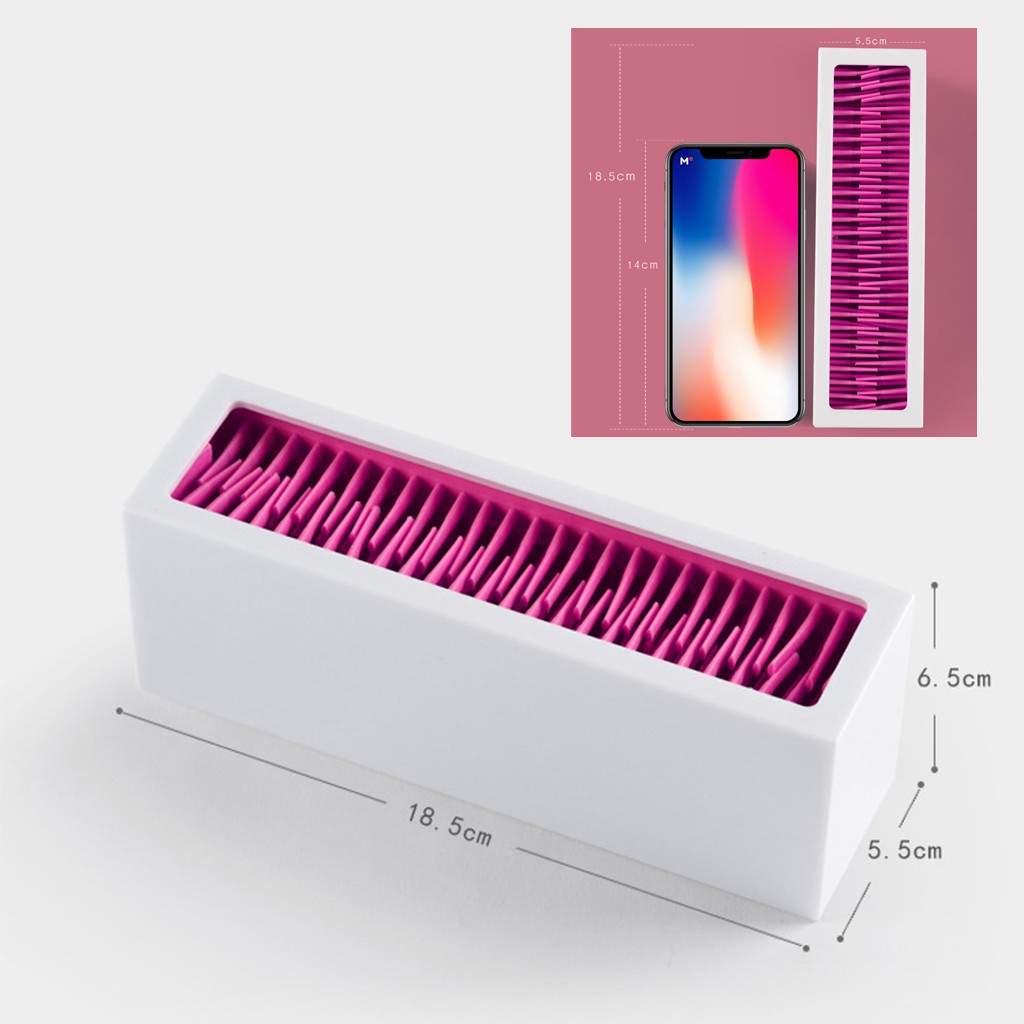 SUPO DEPOT - Hộp Đựng Cọ Trang Điểm Bằng Silicone Tiện Dụng Màu Sắc Tương Phản
