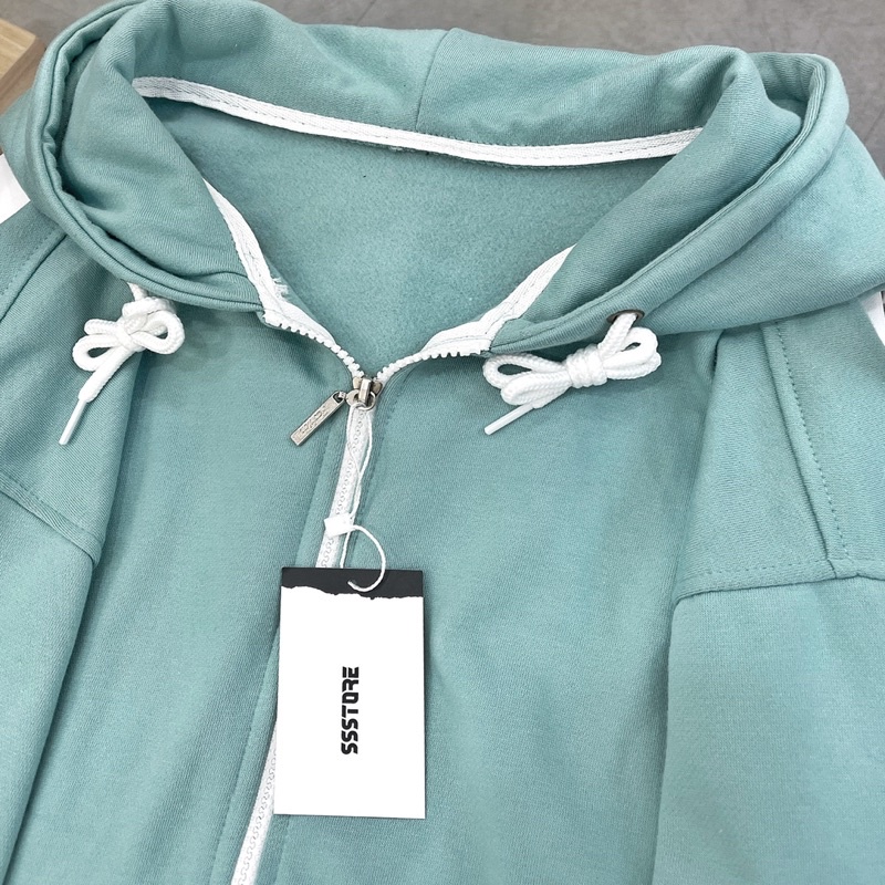 áo khoác nỉ trơn màu xanh unisex ảnh thật SSSTore [ Sẵn) | BigBuy360 - bigbuy360.vn