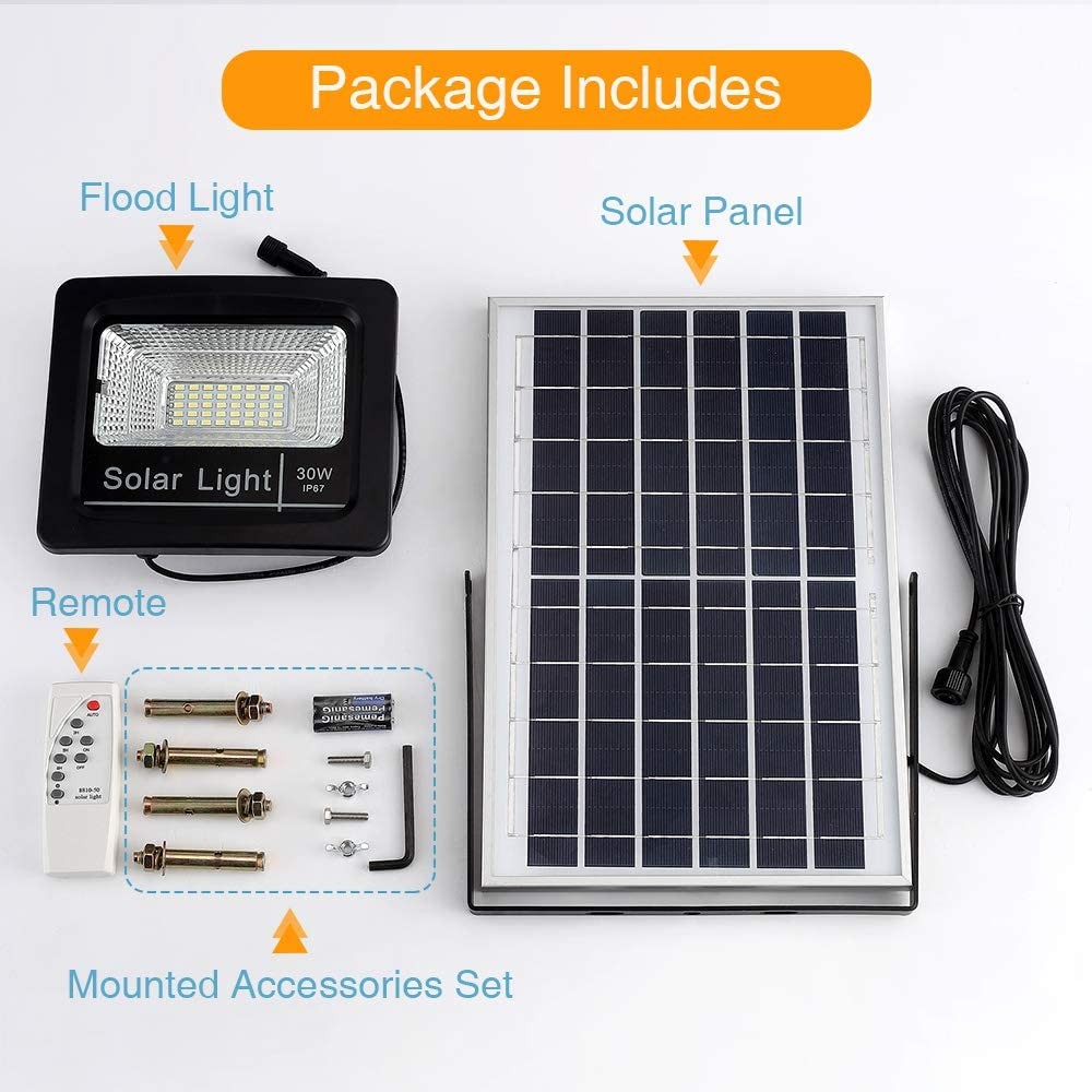 Đèn LED pha năng lượng mặt trời 30W