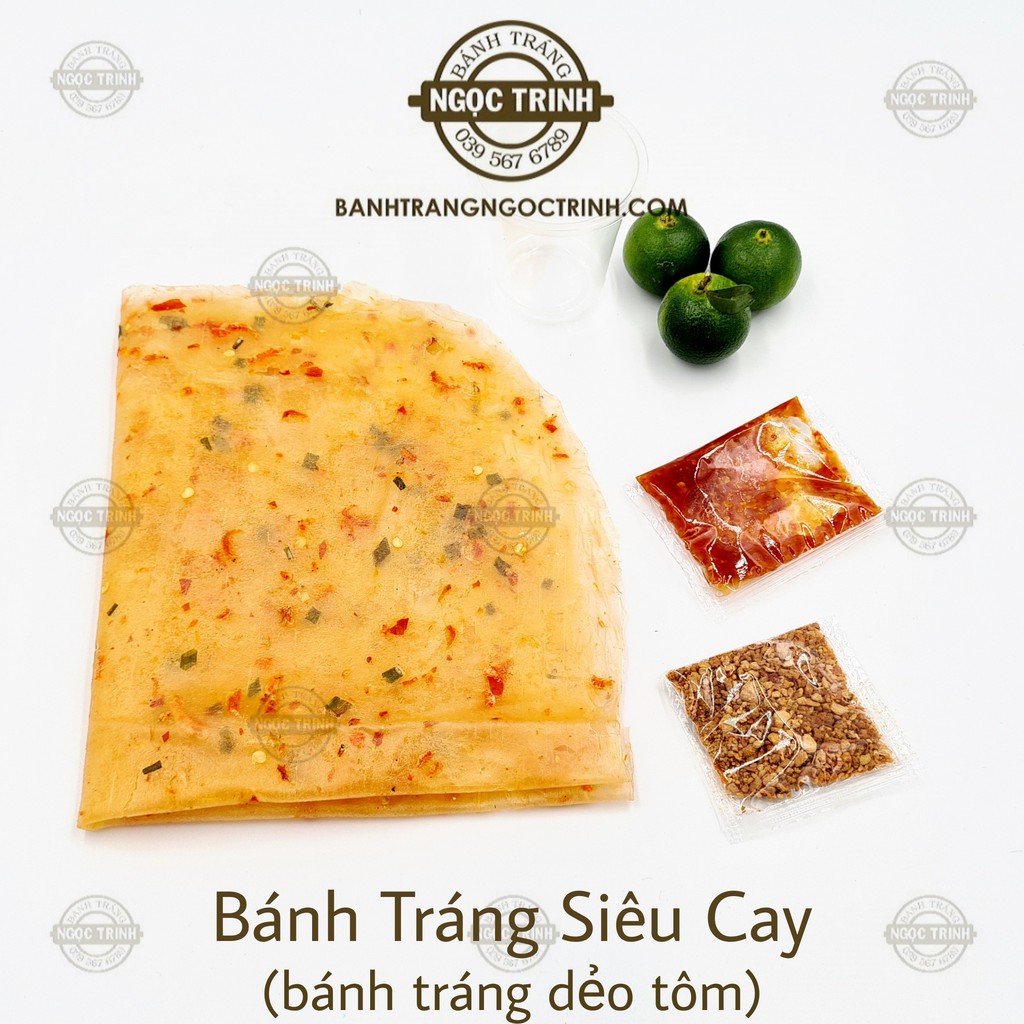 (5 Túi) Bánh tráng siêu cay loại bánh tráng dẻo tôm bánh tráng Ngọc Trinh