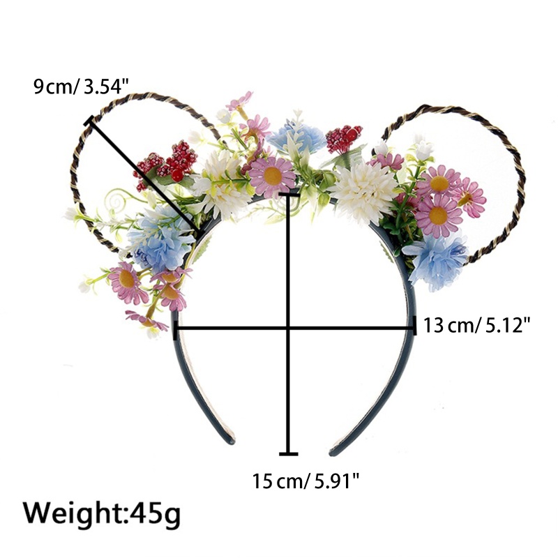 Băng Đô Tai Mèo Đính Hoa Hoạt Hình Dùng Hóa Trang Tiệc Tùng