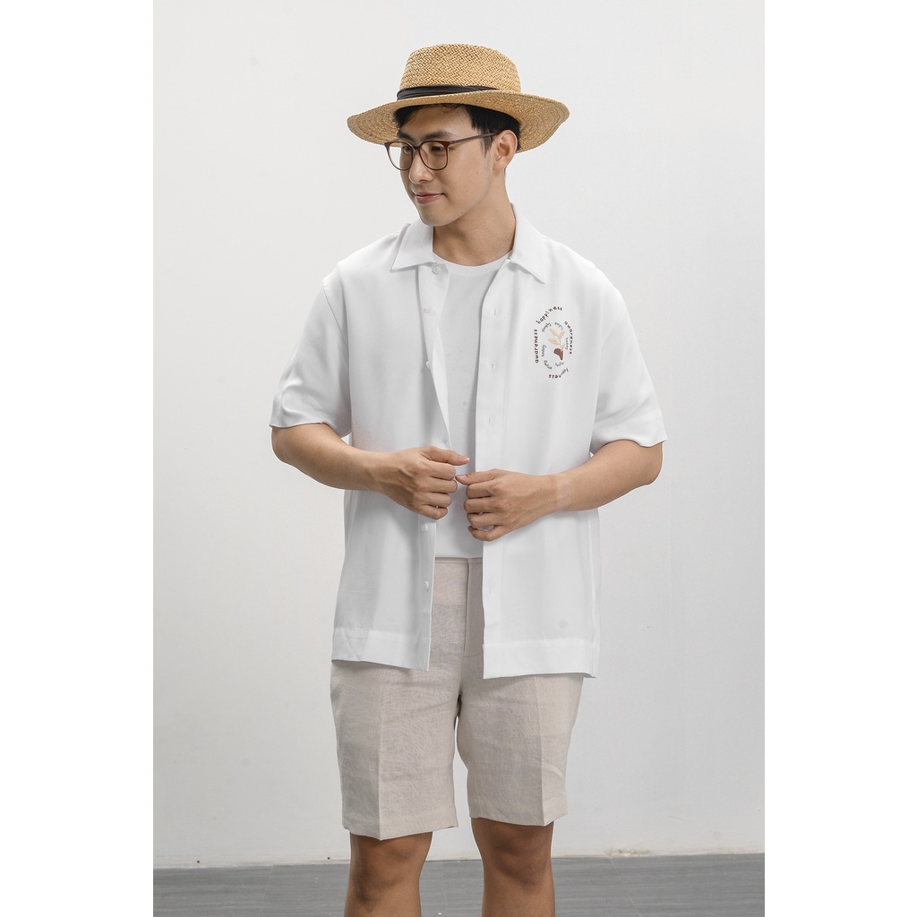 Áo Sơ Mi Nam Lyocel Tay Ngắn Thêu Form Loose - Routine 10F20SHS006