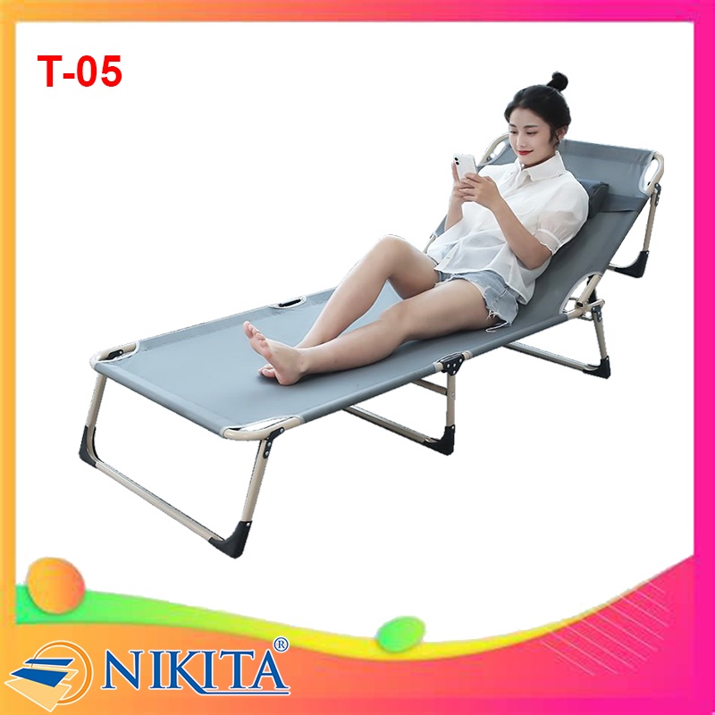 Giường xếp vải bạt, Gọn nhẹ, dễ sử dụng - Hàng chính hãng NIKITA