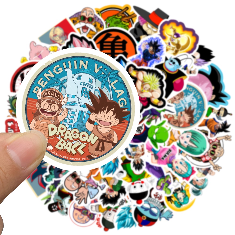 Set 10/50 Sticker Dán Hình Dragon Ball Chống Thấm Nước