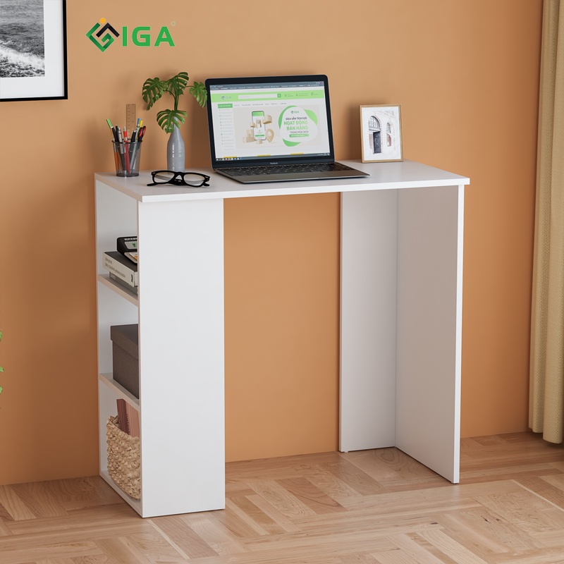 Bàn làm việc máy tính, bàn học kết hợp kệ sách thông minh tiết kiệm diện tích IGA- GP232.01