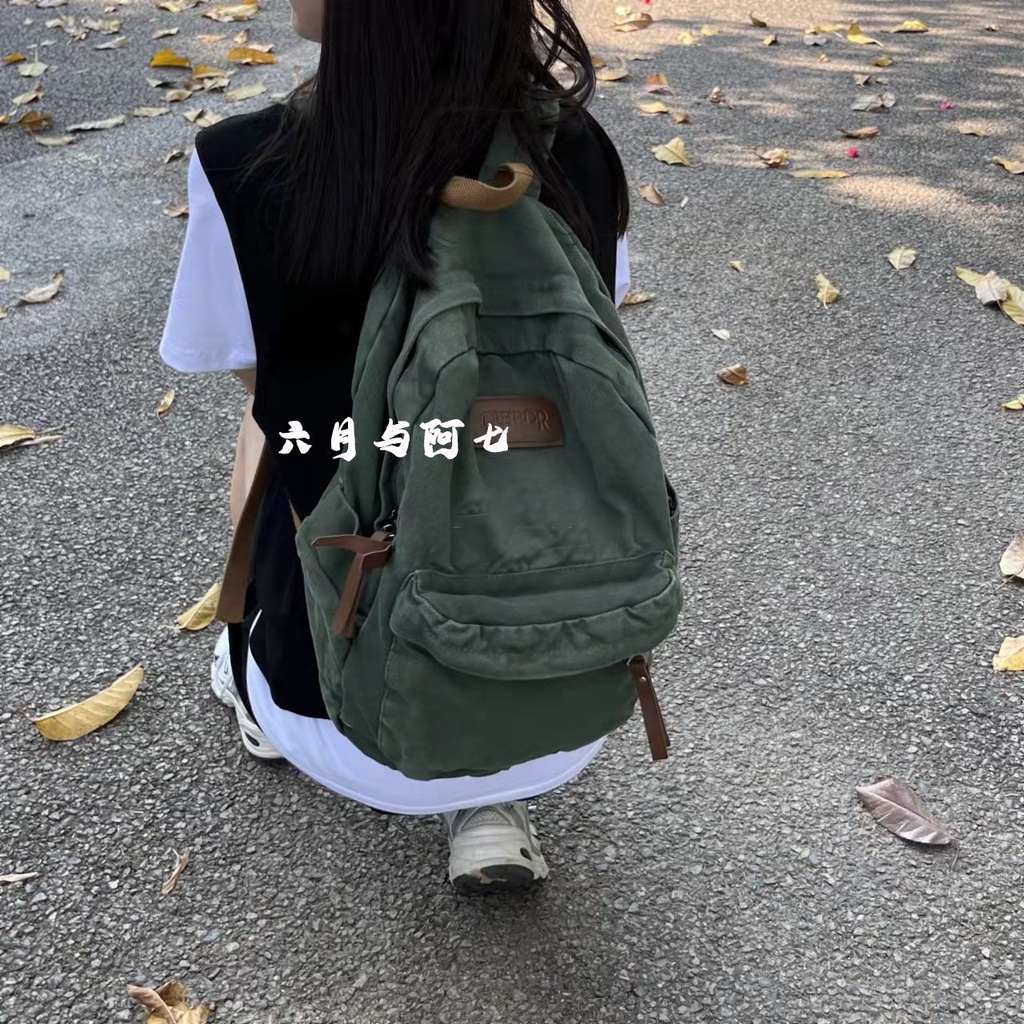 Ba Lô Canvas Thời Trang Retro Mỹ Cá Tính