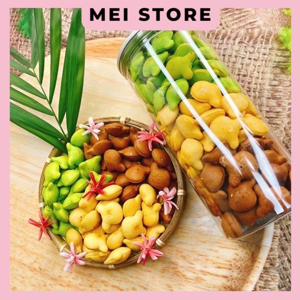 Bánh Gấu Nhân Kem Mix 3 Màu Thơm Giòn Ngon 420g