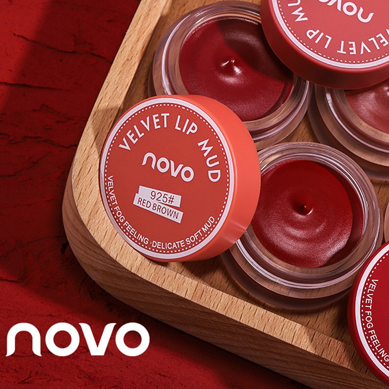 Son Môi NOVO Dạng Thạch Chống Thấm Nước Dưỡng Ẩm Mềm Mượt Cho Đôi Môi Mịn Màng NO.546