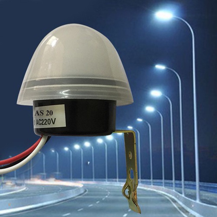 Công tắc cảm biến ánh sáng tự động bật tắt đèn ngoài trời as20 ac220V