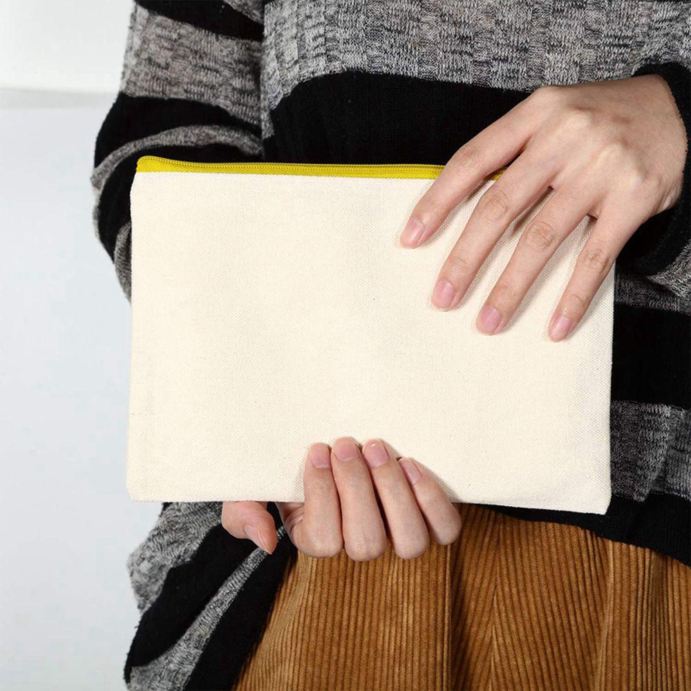 AUGUSTINE Túi Đựng Bút Màu Trơn Có Khóa Kéo DIY