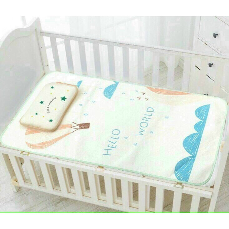 Chiếu Điều Hoà Kèm Gối Muslin Tree Cao Cấp Cho Bé Sơ Sinh Babibu - CĐHM