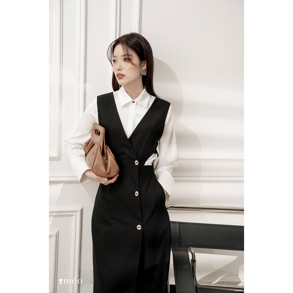 Váy yếm jumsuit bo eo Elinra [ Méo shop ]
