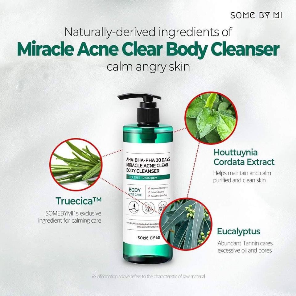 Sữa tắm giảm mụn thần kì Some By Mi AHA-BHA-PHA 30Days Miracle Acne Clear Body Cleanser 400gr