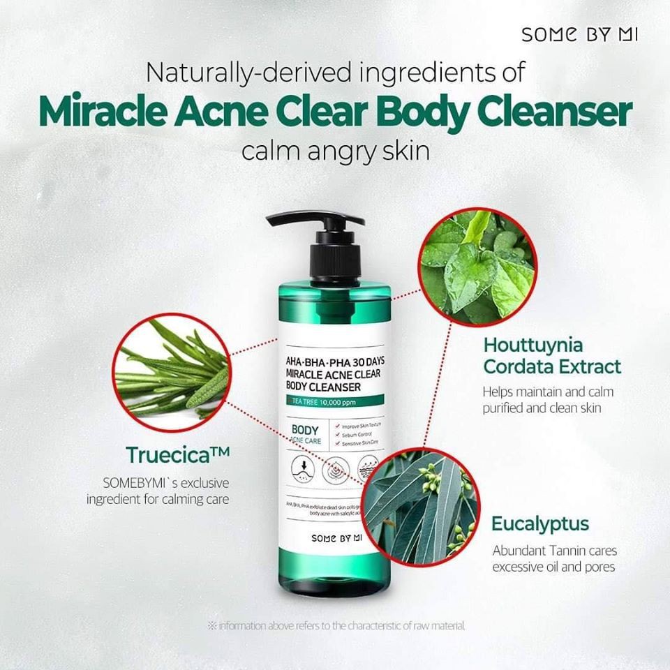 Sữa Tắm Giảm Mụn, Làm Dịu Da  Some By Mi AHA-BHA-PHA 30Days Miracle Acne Clear Body Cleanser 400gr