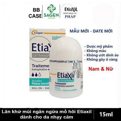 [ CÓ TEM - NHẬP KHẨU ] Lăn khử mùi Etiaxil Pháp -  lăn nách Etiaxil khử mùi hôi Nữ & Nam 15 ml nhiều màu không ố vàng áo