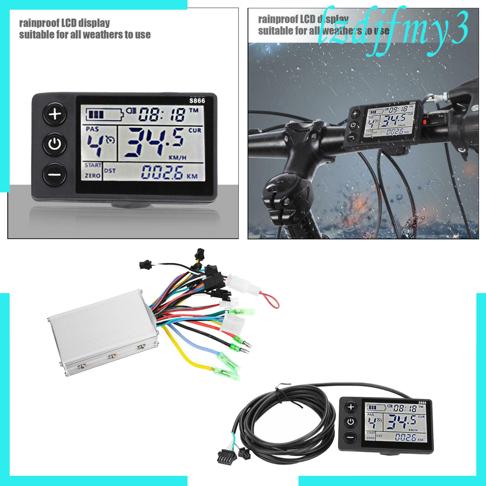 Cozylife 24-48V Brushless Controller LCD Panel DC Motor Speed Meter Scooter